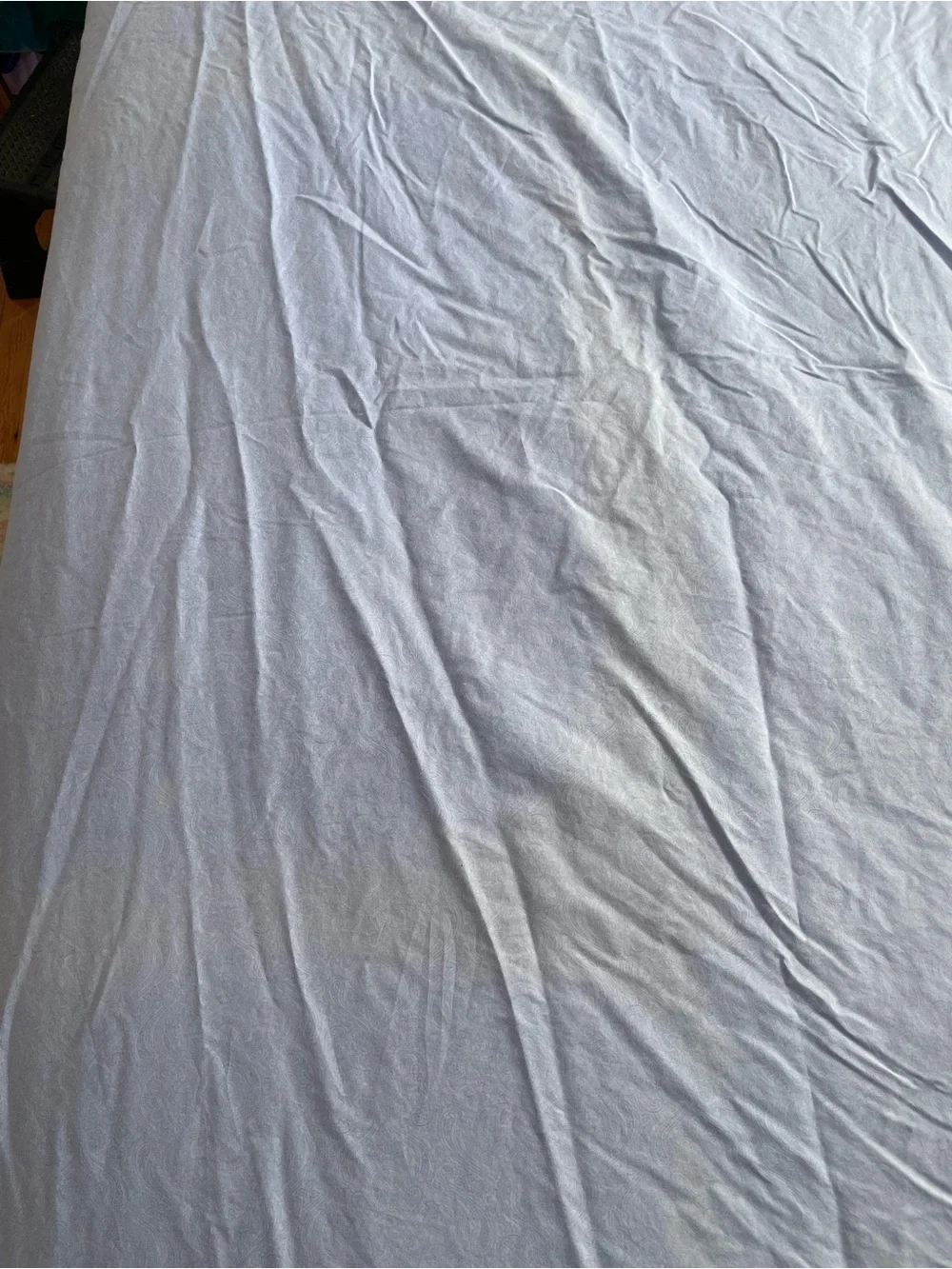 Ralph Lauren King Flat Sheet PUTNEY Blue PAISLEY with Defects - Vintage